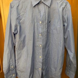 Pin stripe shirt boys blue